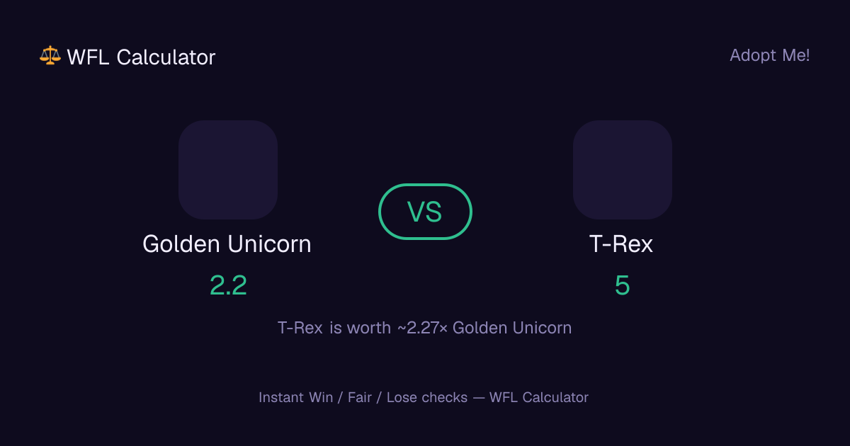 Golden Unicorn vs T-Rex — Which is Worth More in Adopt Me? (Trade ...